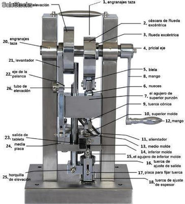 Tdp-0 manual máquina de comprimido para comprimir tabletas Pill Press Machine - Foto 2