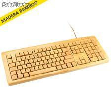 teclado de Madera de Bamboo