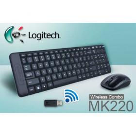 Teclado/ mouse s/ fio logitech MK220 preto