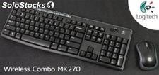 Teclado/ mouse s/ fio logitech MK270 preto