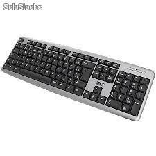 Teclado Standard Usb Ks10s Preto/prata