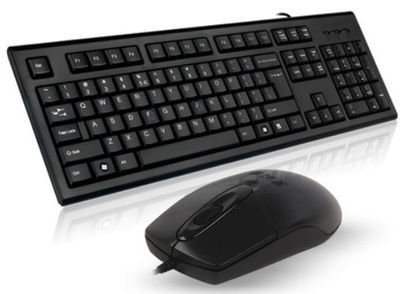 Teclado y raton óptico set con luz de la aguja impermeable KR-8572NU U+U