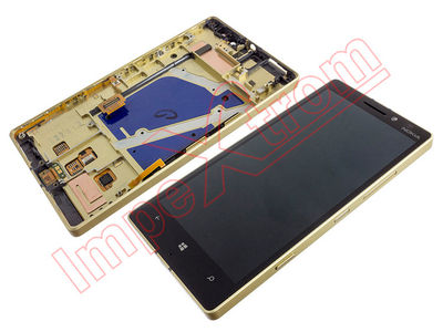 Tela cheia com moldura dourada para Nokia Lumia 930