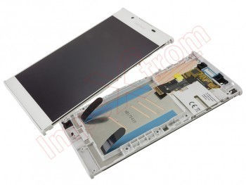 Tela completa (LCD/janela + toque digitador) branca com quadro e carcaça frontal - Foto 2