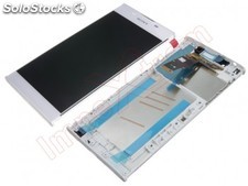 Tela completa (LCD/janela + toque digitador) branca com quadro e carcaça para