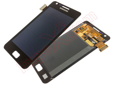 Tela completa (LCD/janela + toque digitador) preta para Samsung Galaxy SII,
