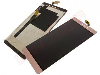 Tela completa (LCD/janela + toque digitador) rosa dourado para Innjoo Max 3 Pro - Foto 2