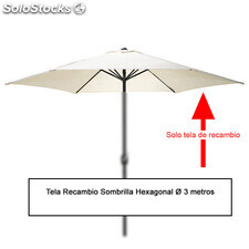 Tela Recambio Sombrilla Hexagonal 3 metros (08091050)