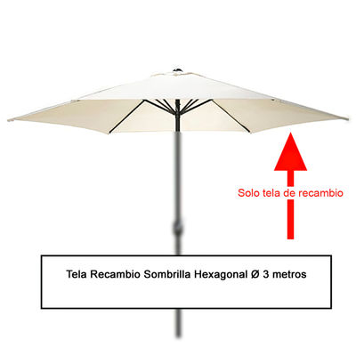 Tela Recambio Sombrilla Hexagonal Ã 3 metros (08091050)