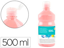 Tempera liquida liderpapel escolar 500 ml rosa