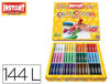 Tempera solida en barra playcolor escolar caja de 144unidades 12 colores