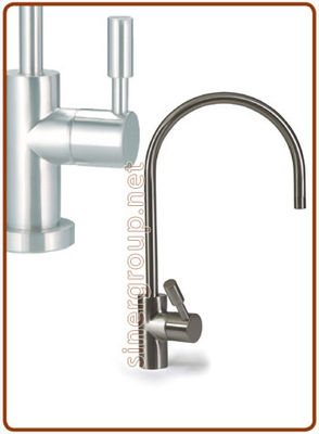 Terence S 1-way faucet brushed steel metal free 1/4&quot;