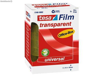Tesa Film Transparent für Tischabroller (8 St. 66m x 19mm) (57406)