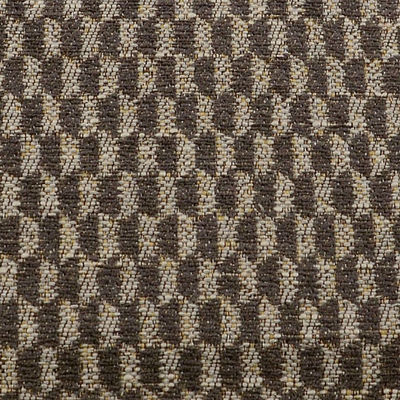 Tessuto moderno misto cotone disegno geometrico bicolore grigio tortora e corda - Foto 2