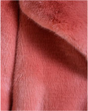 Tessuto pelliccia sintetica castoro pelo corto col. Rosa antico