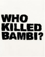 Tessuto pelliccia sintetica castoro pelo corto personalizzato &quot;who killed bambi&quot;