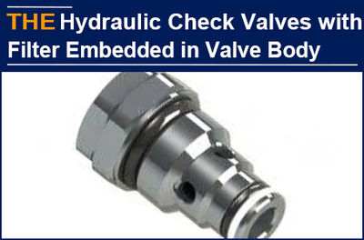 The filter was embedded into the body of the hydraulic check valve, and Nicholas