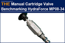 The quality of aak e-MP08-34 manual cartridge valve is compared to HydraForce, b
