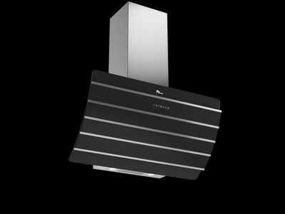 Thermex london m 900 mm inox cristal negro campana inclinada 90CM 719M3/h