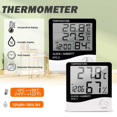Thermo-hygromètre horloge Min Max HTC 1 - Photo 3