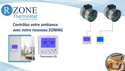 Thermostat LCD pour Zoning R-Zone