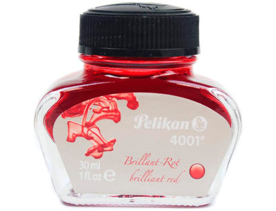 Tinta estilografica pelikan 4001 rojo brillante frasco 30 ml - Foto 2