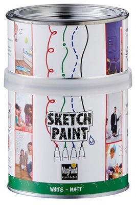Tinta para superfície marcador - SketchPaint (fosco) branco 0,5 l