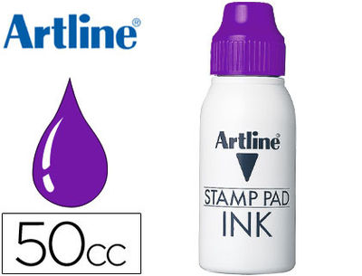 Tinta tampon artline violeta frasco de 50 cc