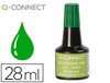 Tinta tampon q-connect verde frasco 28 ml