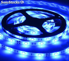 Tira de luz LED DC12v rollo 5m 3528 5050 Azul