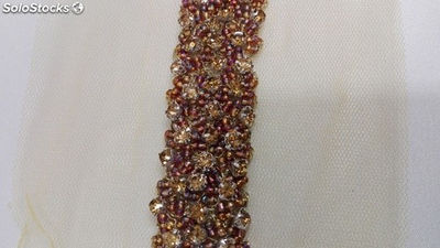 Tira strass ouro - Foto 2