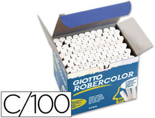 Tiza blanca antipolvo robercolor -caja de 100 unidades
