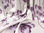 Tkanina zasłonowa kwiaty fiolet - 1