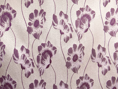Tkanina zasłonowa kwiaty fiolet - Zdjęcie 5