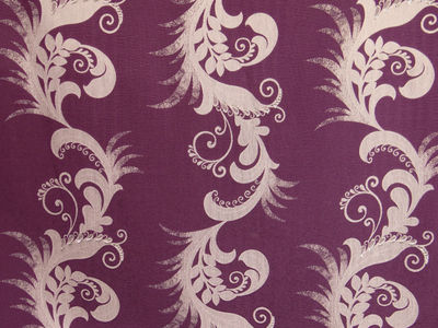 Tkanina zasłonowa ornament - fiolet ze srebrem - Zdjęcie 5