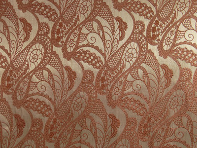 Tkanina zasłonowa ornament rudy - Zdjęcie 5