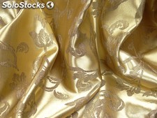 Tkanina zasłonowa - ornament złoty