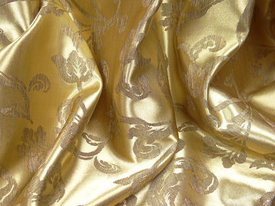 Tkanina zasłonowa - ornament złoty