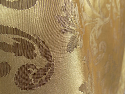 Tkanina zasłonowa - ornament złoty - Zdjęcie 4
