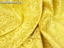 Tkanina zasłonowa ornament żółty