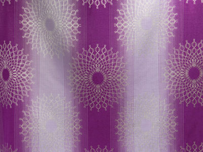 Tkanina zasłonowa rozeta fiolet - Zdjęcie 5