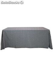Toalhas de mesa estampadas para mesa rectangular Vichy preto 2x0,90m