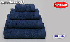 Toalla azul oscuro 100% algodón 100x150cm