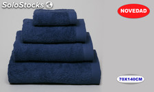 Toalla azul oscuro 100% algodón 70x140cm