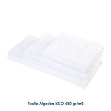 Toalla blanca greca 50 x 100 algodón ECO 450 g/m²