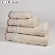 Toalla de baño beige en 100x150cm algodón 100%, 450 grs/m2
