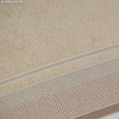 Toalla de baño beige en 70x140cm algodón 100%, 450 grs/m2 - Foto 2