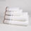 Toalla de baño beige y blanco en 70x140cm algodón 100%, 450 grs/m2 - 1