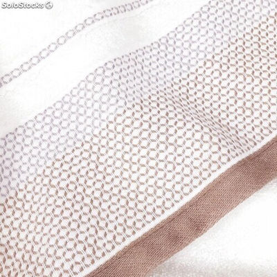Toalla de baño beige y blanco en 70x140cm algodón 100%, 450 grs/m2 - Foto 2