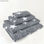 Toalla de baño gris antracita en 70x140cm algodón 100%, 500 grs/m2 - 1